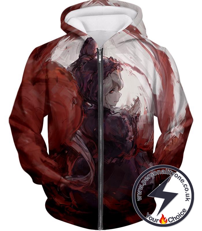 Overlord True Vampire Cute Shalltear Bloodfallen Cool Anime Art Zip Up Hoodie